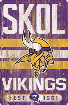 WinCraft Minnesota Vikings 11'' x 17'' Slogan Sign