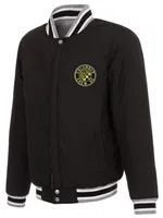 JH Design Columbus Crew Black Reversible Fleece Jacket