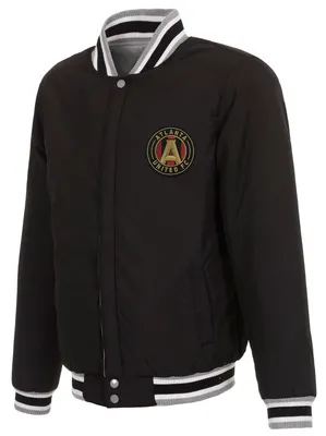 JH Design Atlanta United Black Reversible Fleece Jacket