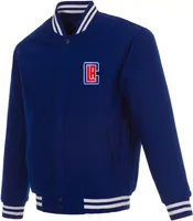 JH Design Men's Los Angeles Clippers Royal Reversible Wool Jacket