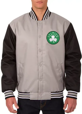 JH Design Men's Boston Celtics Grey Twill Jacket