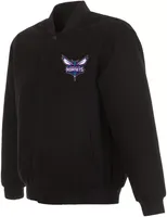 JH Design Men's Charlotte Hornets Black Reversible Wool Jacket