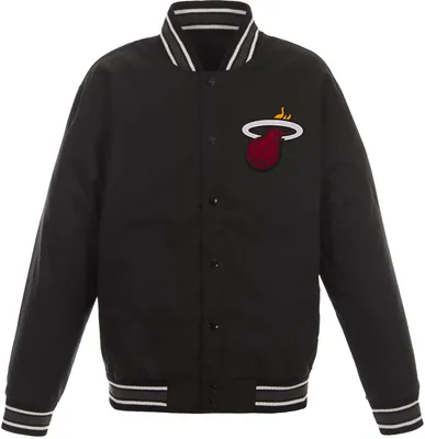 JH Design Men's Miami Heat Black Twill Jacket