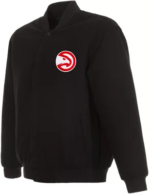 JH Design Men's Atlanta Hawks Black Reversible Wool Jacket