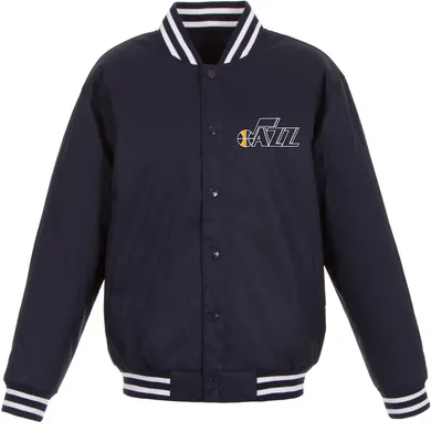 JH Design Men's Utah Jazz Navy Twill Jacket