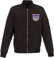 JH Design Men's Sacramento Kings Black Bomber Jacket