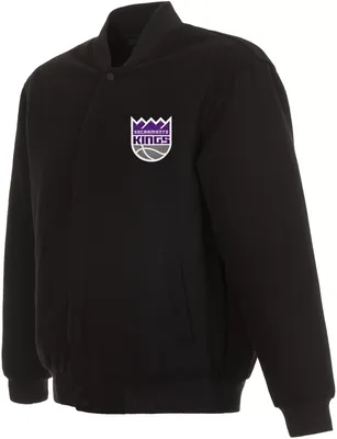 JH Design Men's Sacramento Kings Black Reversible Wool Jacket