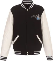 JH Design Men's Orlando Magic Black Varsity Jacket