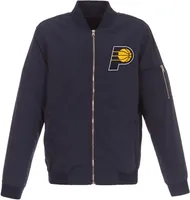 JH Design Men's Indiana Pacers Navy Bomber Jacket