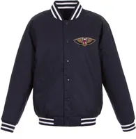 JH Design Men's New Orleans Pelicans Navy Twill Jacket