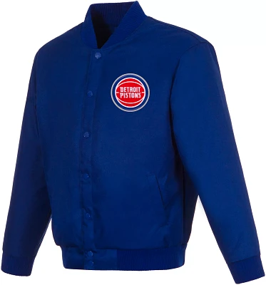 JH Design Men's Detroit Pistons Royal Twill Jacket