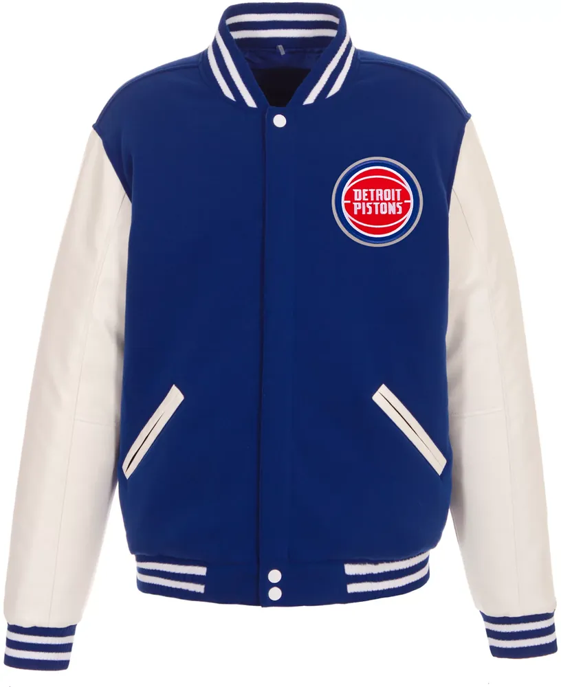 JH Design Men's Detroit Pistons Royal Varsity Jacket