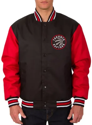JH Design Men's Toronto Raptors Black Twill Jacket