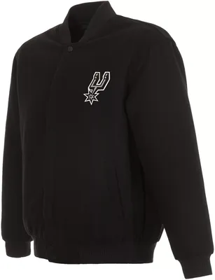 JH Design Men's San Antonio Spurs Black Reversible Wool Jacket