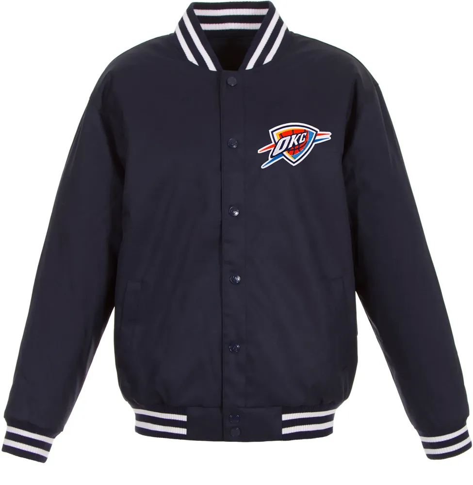 JH Design Men's Oklahoma City Thunder Navy Twill Jacket