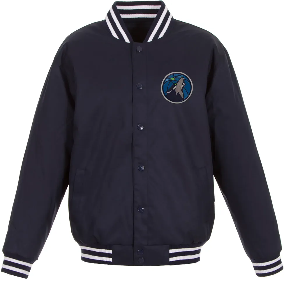 JH Design Men's Minnesota Timberwolves Navy Twill Jacket