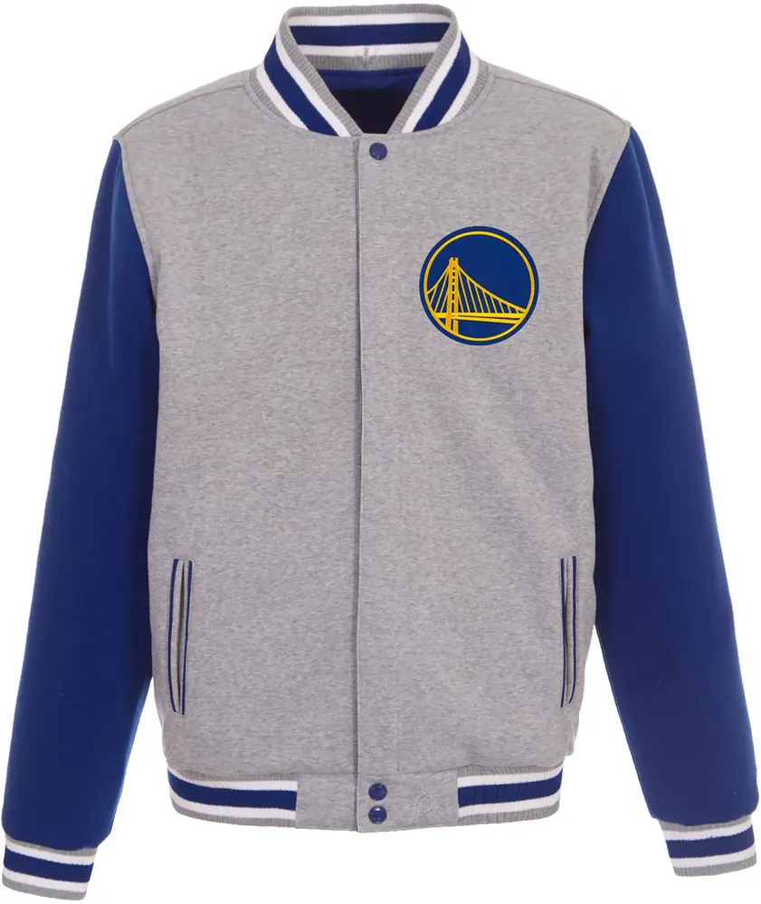 JH Design Men's Golden State Warriors Grey Reversible Fleece Jacket