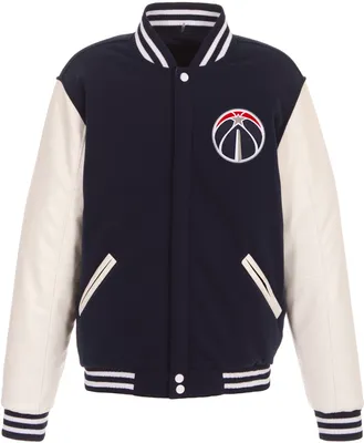 JH Design Men's Washington Wizards Navy Varsity Jacket