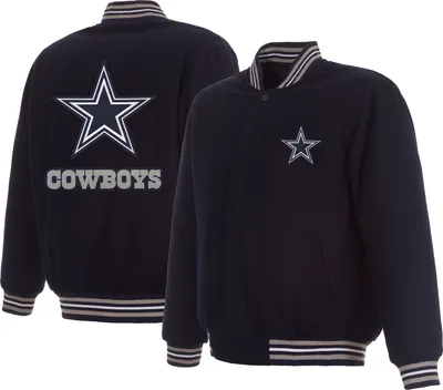 JH Design Dallas Cowboys Navy Reversible Wool Jacket