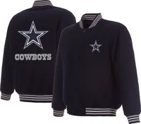 JH Design Dallas Cowboys Navy Reversible Wool Jacket