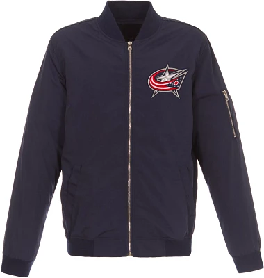 JH Design Columbus Blue Jackets Navy Bomber Jacket