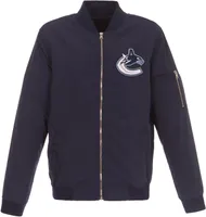 JH Design Vancouver Canucks Navy Bomber Jacket