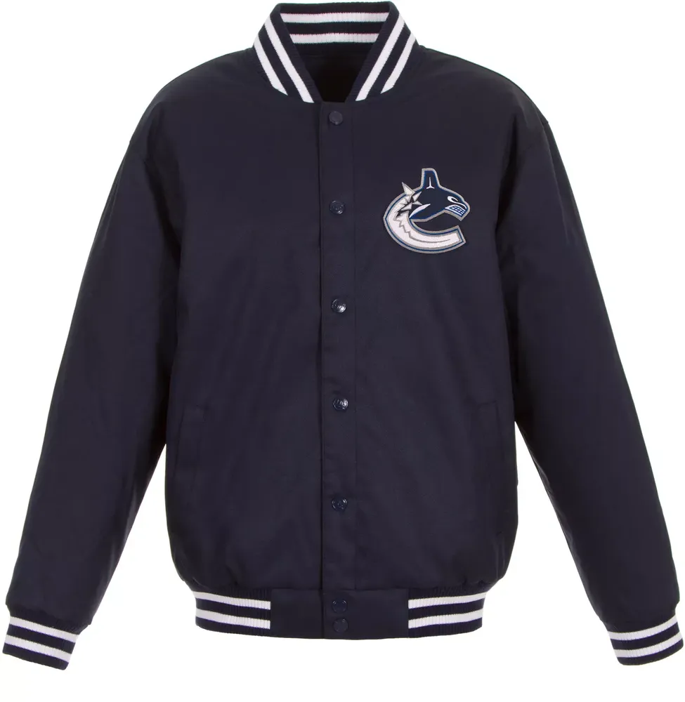 JH Design Vancouver Canucks Navy Polyester Twill Jacket