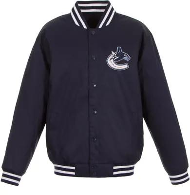 JH Design Vancouver Canucks Navy Polyester Twill Jacket