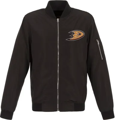 JH Design Anaheim Ducks Black Bomber Jacket