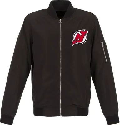 JH Design New Jersey Devils Black Bomber Jacket