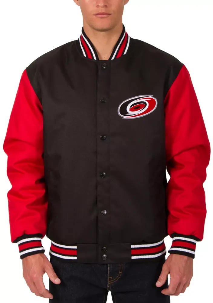 JH Design Carolina Hurricanes Black Polyester Twill Jacket