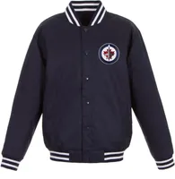 JH Design Winnipeg Jets Navy Polyester Twill Jacket