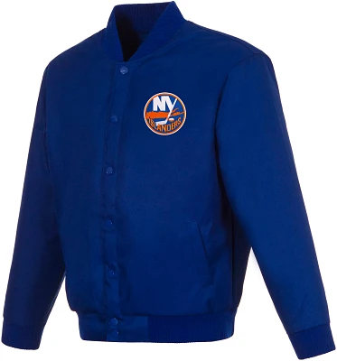JH Design New York Islanders Blue Polyester Twill Jacket