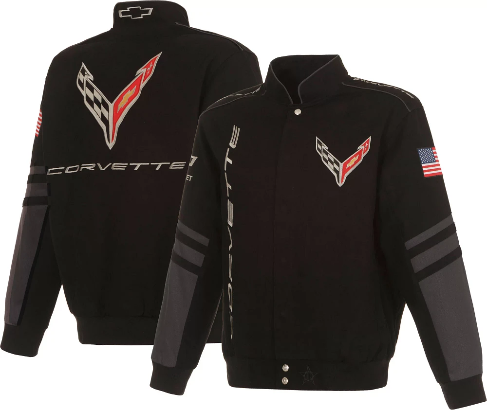 JH Design Corvette Black Twill Racing Jacket