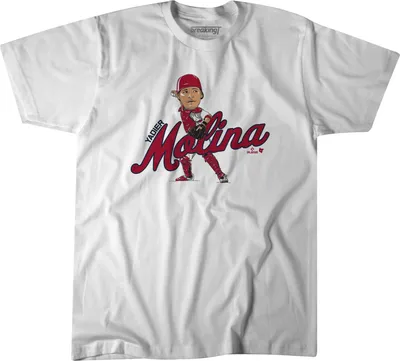 BreakingT Men's St. Louis Cardinals Yadier Molina Caricature Graphic T-Shirt