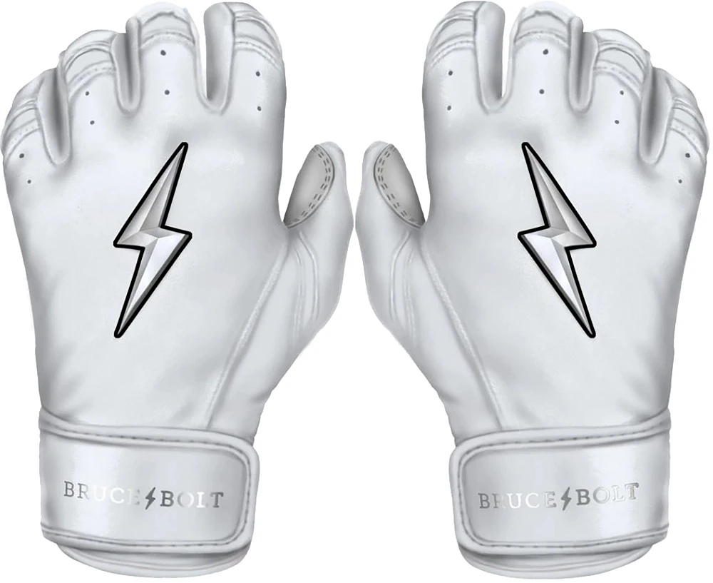 Bruce Bolt Youth Short Cuff Chrome Batting Gloves