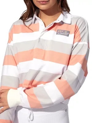 EleVen By Venus Williams Women's Deuce Rugby Long Sleeve Shirt