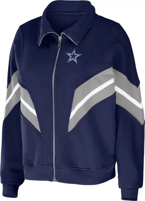 WEAR by Erin Andrews Women's Dallas Cowboys Navy Full-Zip Sweatshirt