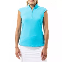 SanSoleil Women's Sleeveless Mock Neck Shirt