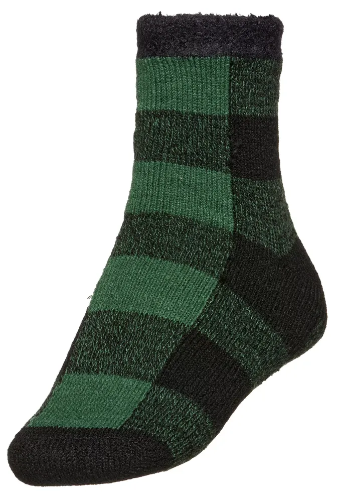 Northeast Outfitters Women's Cozy Cabin Holiday Buff Check Socks