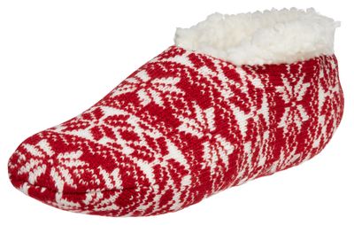 Northeast Outfitters Women's Cozy Cabin Holiday Snowflake Nordic Slippers