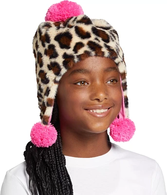 Northeast Outfitters Youth Cozy Cabin Animal Fur Pom Hat