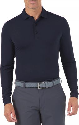 IBKUL Men's Modern Fit Long Sleeve Golf Polo