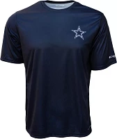 Columbia Men's Dallas Cowboys Team Tackle Navy T-Shirt