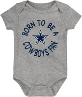 NFL Team Apparel Infant Dallas Cowboys 'Born 2 Be' 3-Pack Bodysuit Set