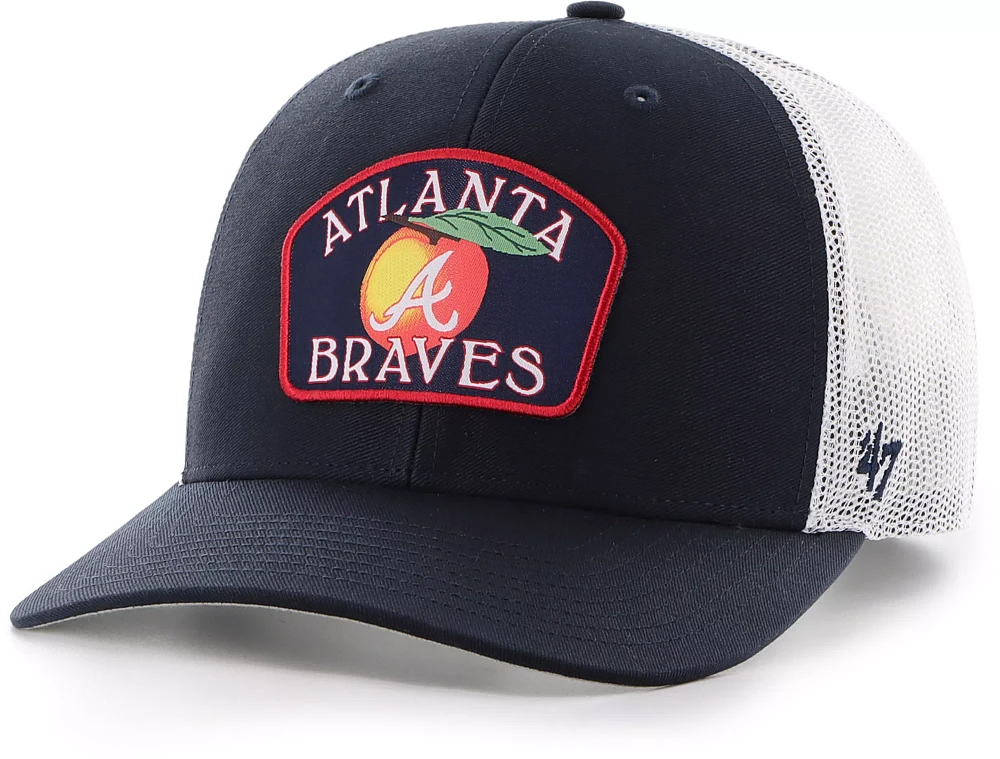 '47 Adult Atlanta Braves Navy Pitch Adjustable Trucker Hat