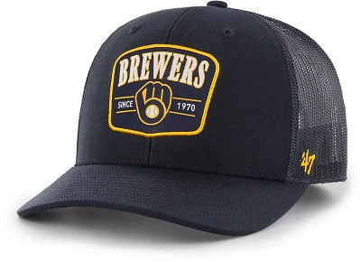 '47 Adult Milwaukee Brewers Navy Squad Adjustable Trucker Hat