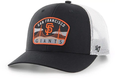 '47 Adult San Francisco Giants Black Pitch Adjustable Trucker Hat