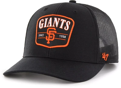 '47 Adult San Francisco Giants Black Squad Adjustable Trucker Hat