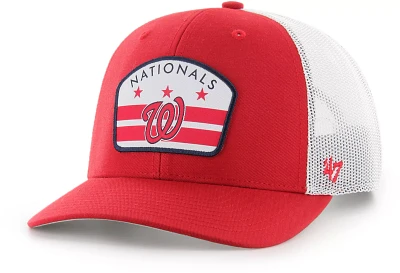 '47 Adult Washington Nationals Red Pitch Adjustable Trucker Hat